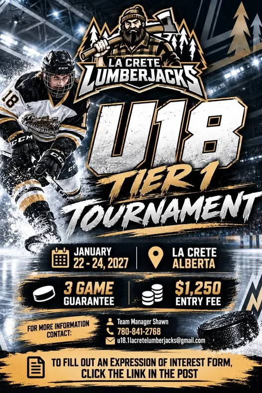 Poster for U18 Tier 1 Tournament