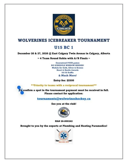 Poster for Wolverines Icebreaker Tournament