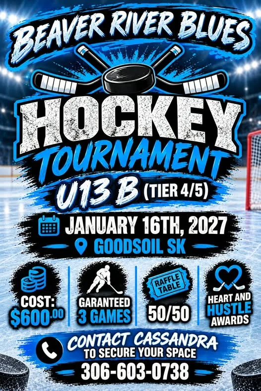 Poster for Beaver River Blues Hockey Tournament