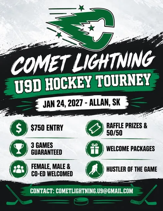 Poster for Comet Lightning U9D Hockey Tourney