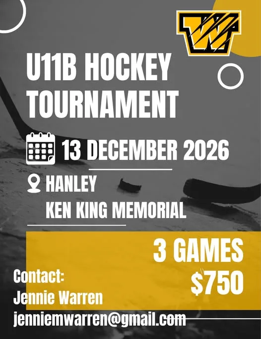 Poster for U11B HOCKEY TOURNAMENT