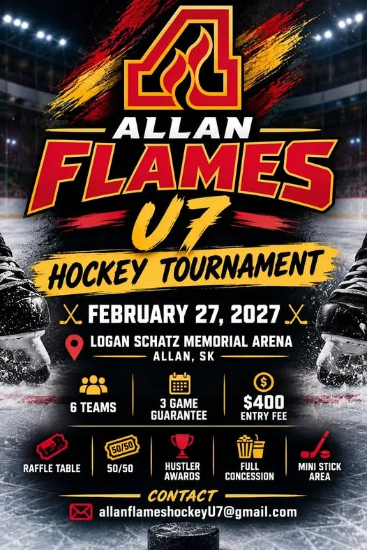 Poster for Allan Flames U7 Hockey Tournament