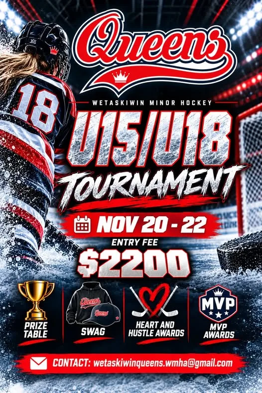 Poster for Queens U15/U18 Tournament