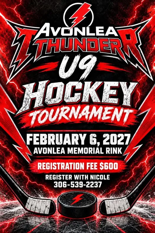 Poster for Avonlea Thunder U9 Hockey Tournament
