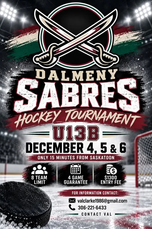 Poster for DALMENY SABRES HOCKEY TOURNAMENT