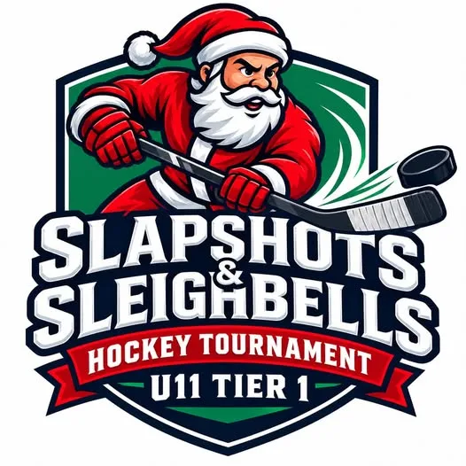 Poster for Slapshots & Sleighbells Hockey Tournament