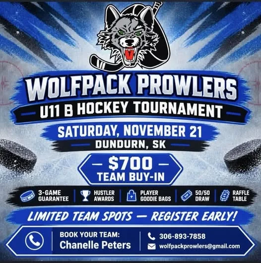 Poster for Wolfpack Prowlers U11 B Hockey Tournament