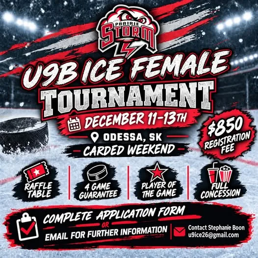 Poster for Prairie Storm U9B Ice Female Tournament