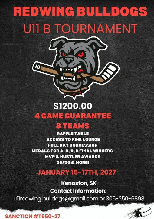 Poster for REDWING BULLDOGS U11 B TOURNAMENT