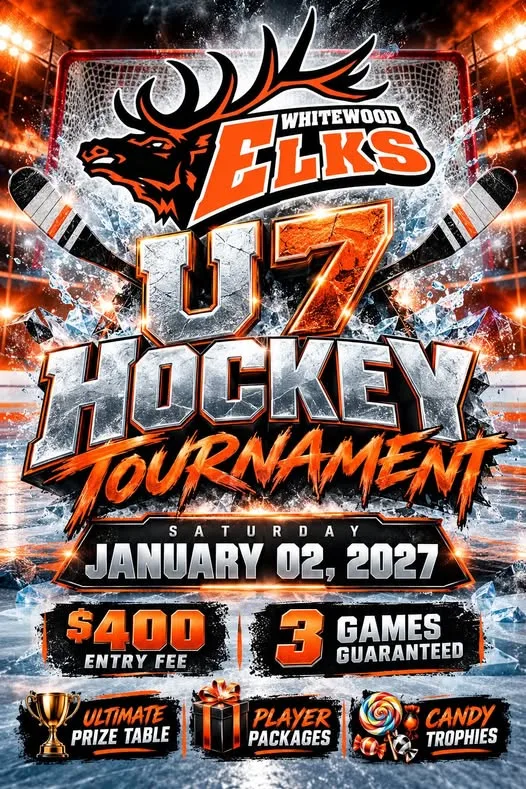Poster for Whitewood Elks U7 Hockey Tournament