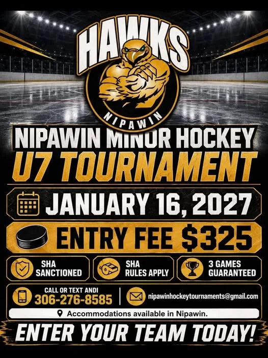 Poster for Nipawin Minor Hockey U7 Tournament