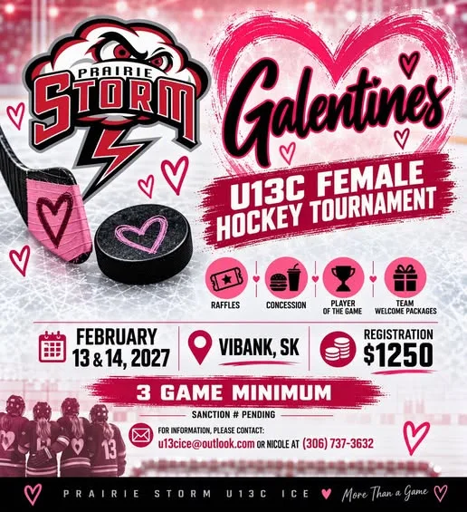 Poster for Galentines U13C Female Hockey Tournament
