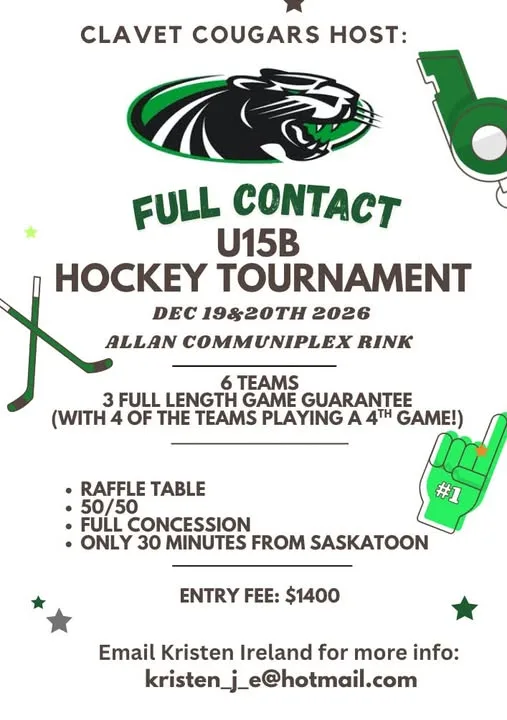 Poster for FULL CONTACT U15B HOCKEY TOURNAMENT