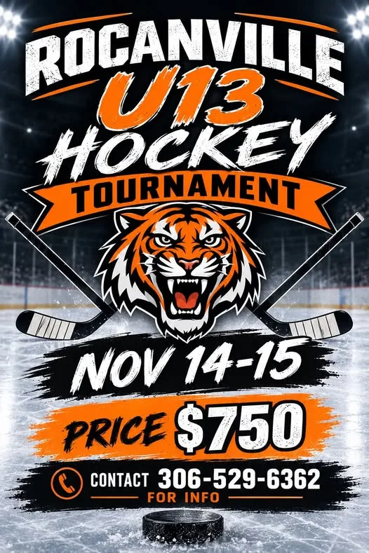 Poster for Rocanville U13 Hockey Tournament