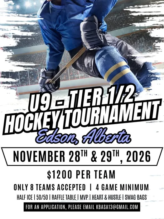 Poster for U9 Tier 1/2 Hockey Tournament
