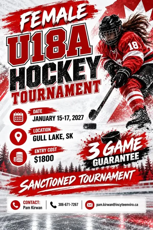 Poster for Female U18A Hockey Tournament