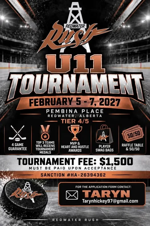 Poster for Redwater Rush U11 Tournament
