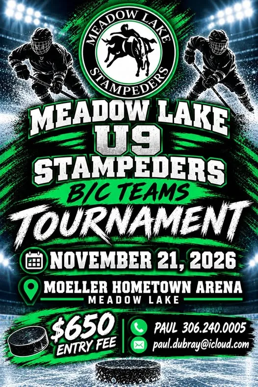 Poster for MEADOW LAKE STAMPEDERS B/C TEAMS TOURNAMENT