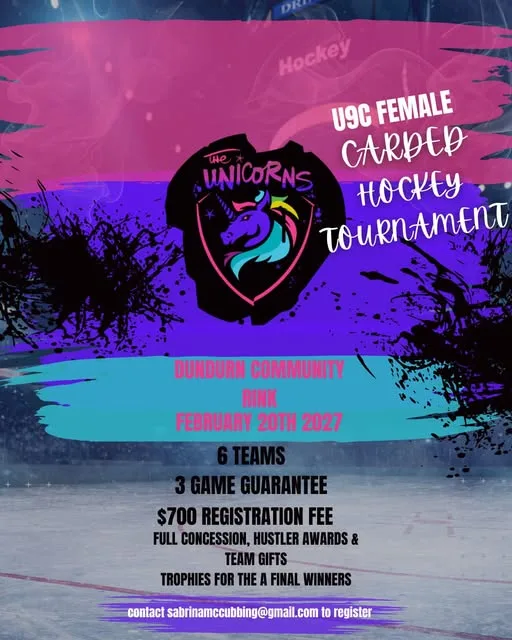 Poster for U9C Female Carpet Hockey Tournament