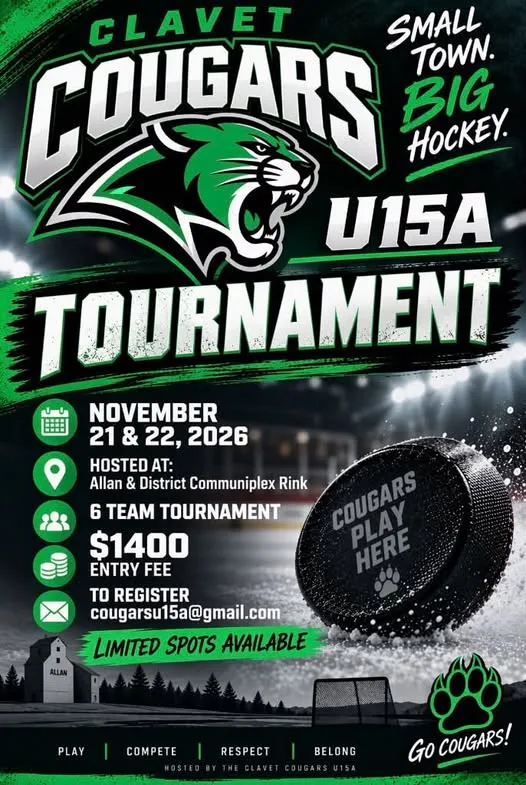 Poster for Clavet Cougars U15 A Tournament