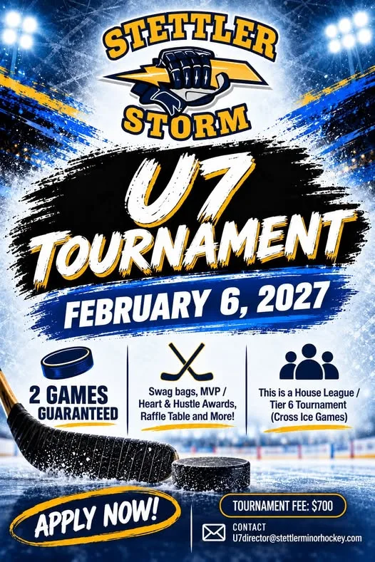 Poster for Stettler Storm U7 Tournament