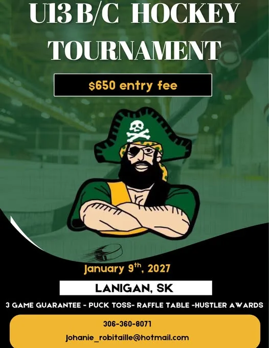 Poster for U13 B/C Hockey Tournament