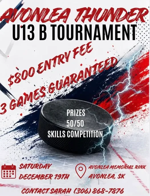 Poster for AVONLEA THUNDER U13 B TOURNAMENT