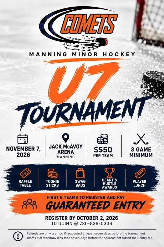 Poster for Manning Minor Hockey U7 Tournament