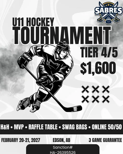 Poster for U11 Hockey Tournament