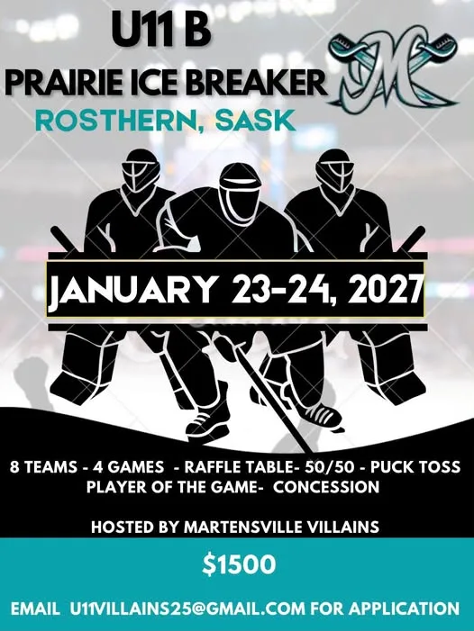 Poster for U11 B Prairie Ice Breaker