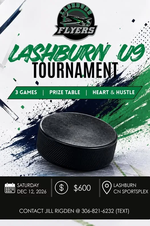 Poster for Lashburn U9 Tournament
