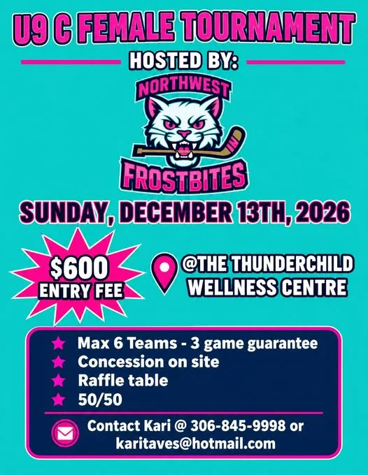 Poster for U9 C Female Hockey Tournament