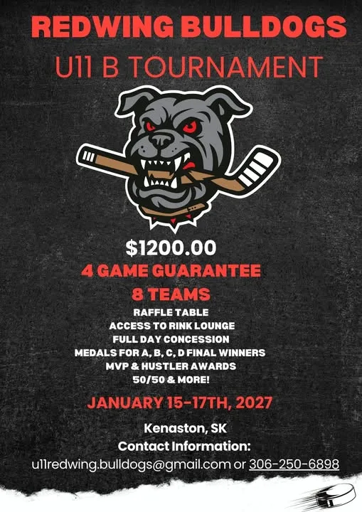 Poster for REDWING BULLDOGS U11 B TOURNAMENT