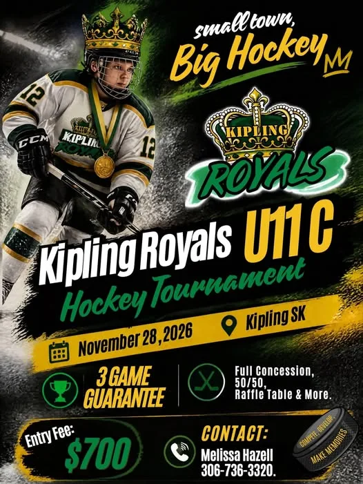 Poster for Kipling Royals Hockey Tournament