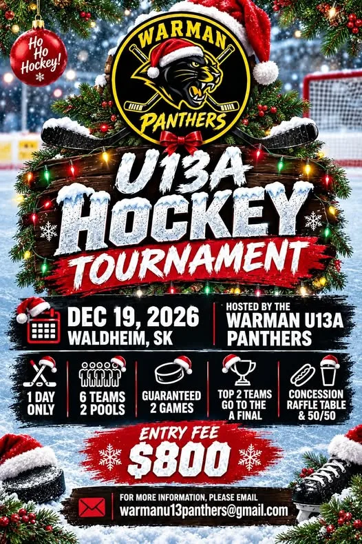 Poster for Warman U13A Hockey Tournament