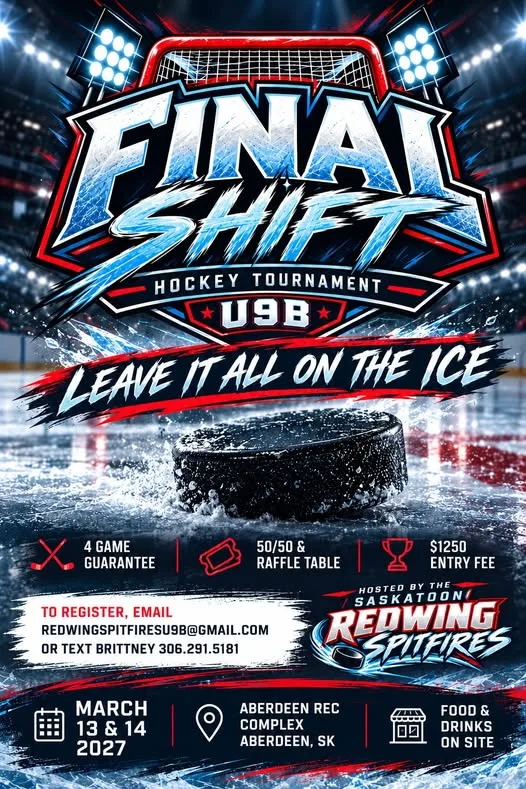 Poster for FINAL SHIFT Hockey Tournament