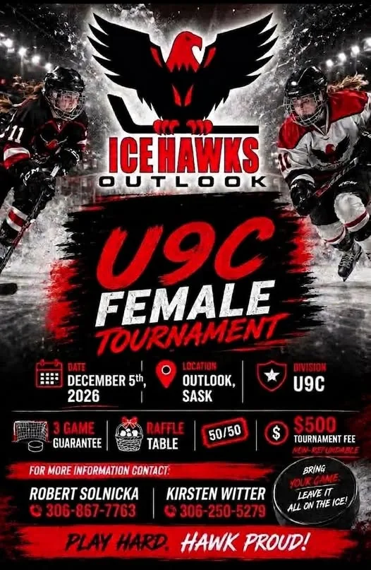 Poster for ICE HAWKS OUTLOOK U9C FEMALE TOURNAMENT