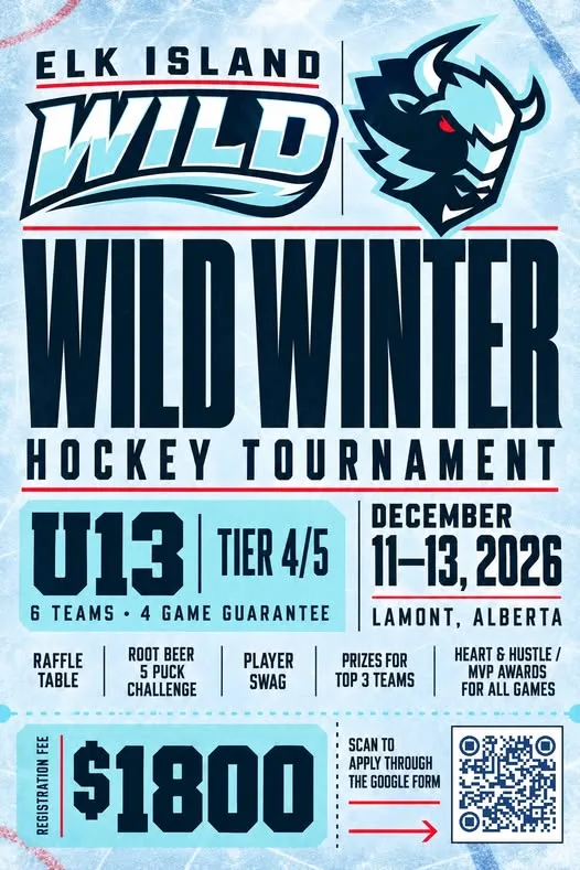 Poster for ELK ISLAND WILD WILD WINTER HOCKEY TOURNAMENT