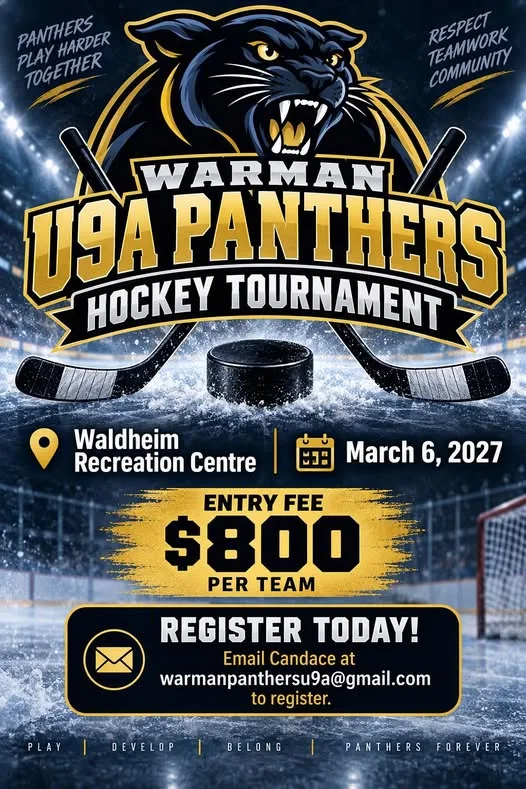 Poster for Warman U9A Panthers Hockey Tournament