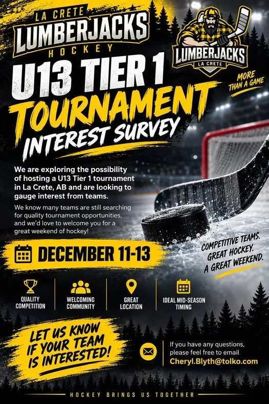 Poster for U13 Tier 1 Tournament