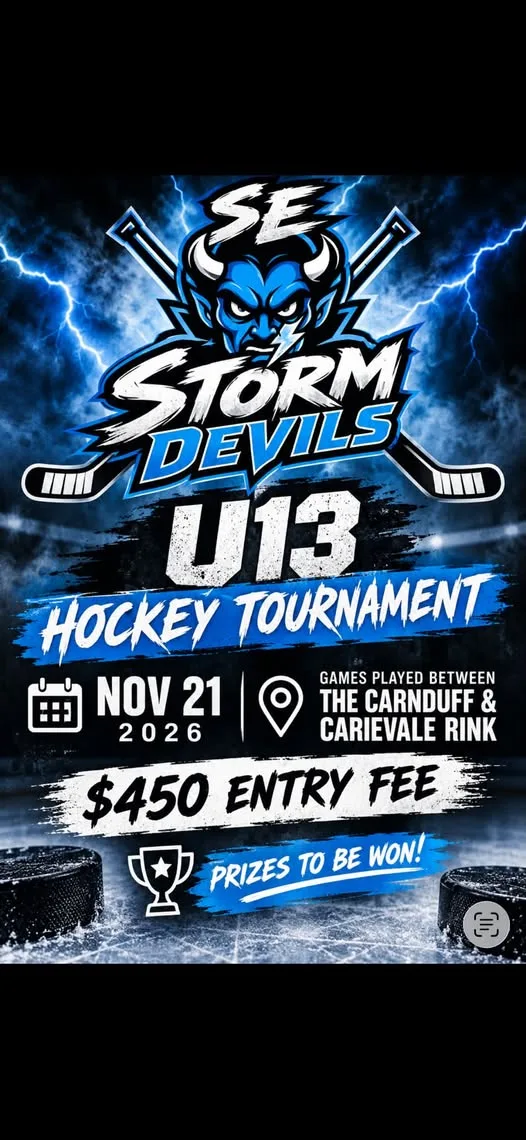 Poster for SE Storm Devils U13 Hockey Tournament