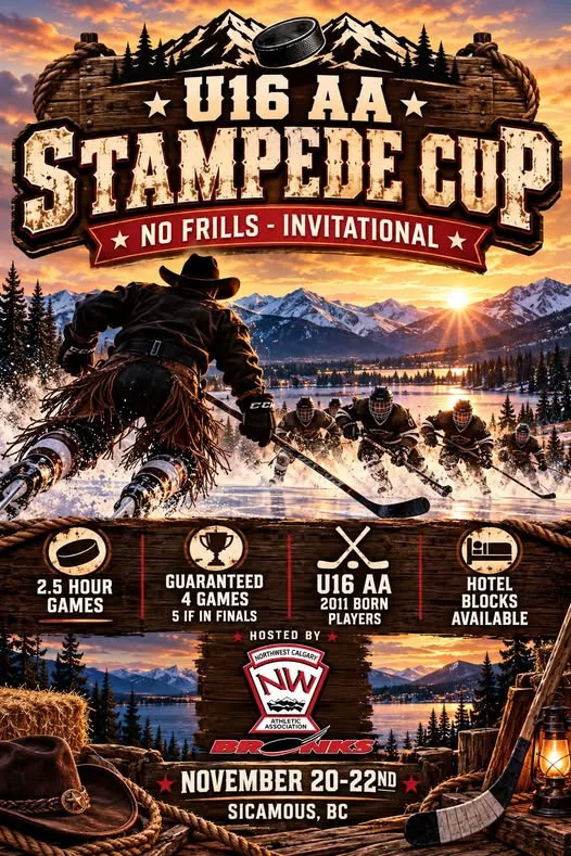 Poster for U16 AA Stampede Cup
