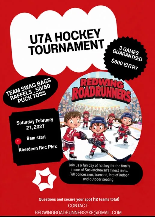 Poster for U7A Hockey Tournament