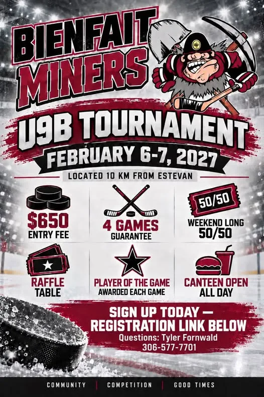 Poster for Bienfait Miners U9B Tournament