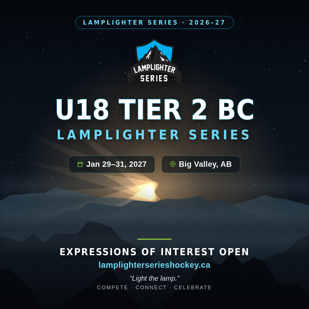 Poster for U18 Tier 2 BC Lamplighter Series