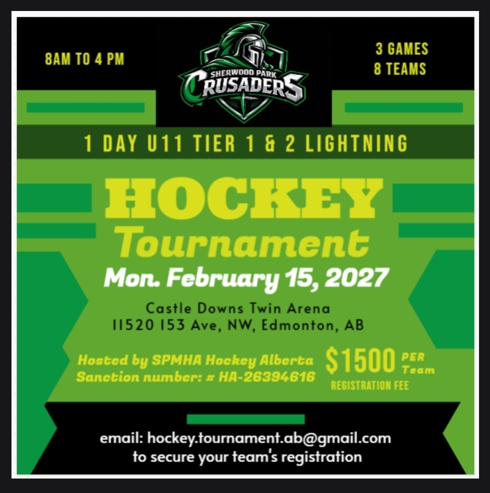Poster for U11 Tier 1 Hockey Tournament
