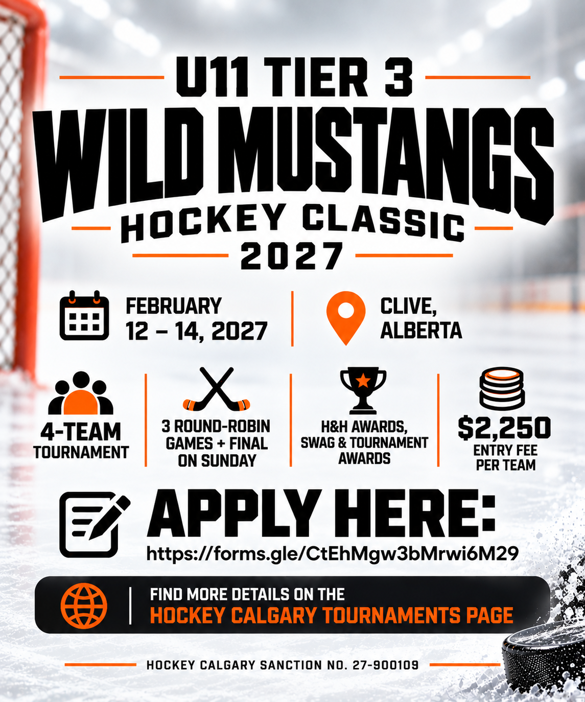 Poster for U11 Wild Mustang Classic 2027